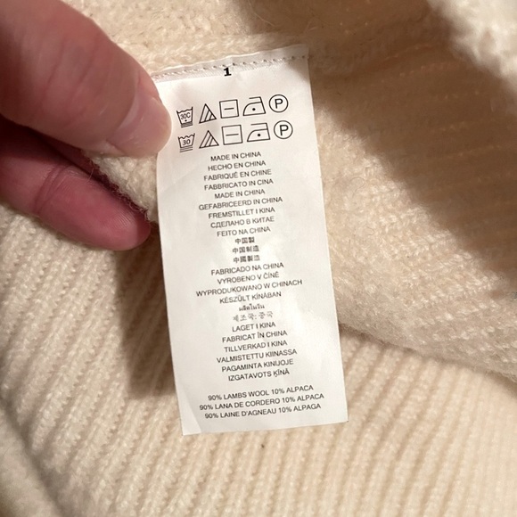 MICHAEL Michael Kors lambs wool/alpaca turtleneck sweater warm thick dense - Picture 4 of 5